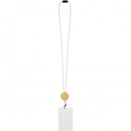 Шнурок для бейджа Tube Wood, белый