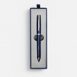 Ручка шариковая Letra Chrome в футляре, синяя