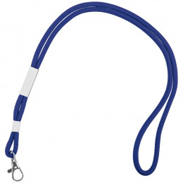 Шнурок для бейджа Tube Metal, синий