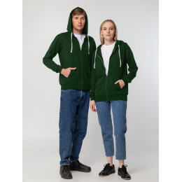 Толстовка на молнии с капюшоном Siverga, темно-зеленая