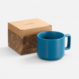 Чашка Jumbo в коробке матовая, морская волна
