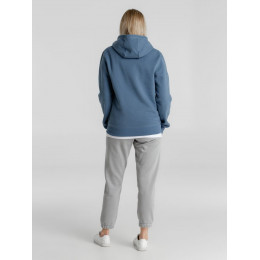 Толстовка с капюшоном унисекс King, серо-синяя