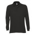 Рубашка поло мужская с длинным рукавом Star 170, черная