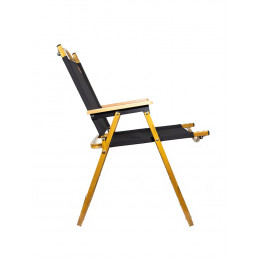 Стул MW02 складной, черный, светлое дерево