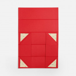 Коробка складная под бутылку Color Jacket Fold, красная