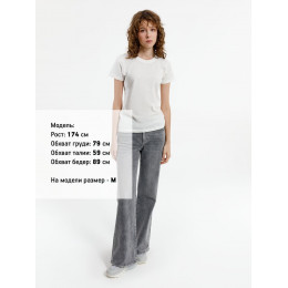 Футболка женская T-bolka Lady, белая (теплый оттенок)