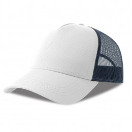 Бейсболка RAPPER COTTON-S, п. заст, 5 клин, белый/тёмно-синий, 100% хлопок/100% полиэстер, 280 г/м2
