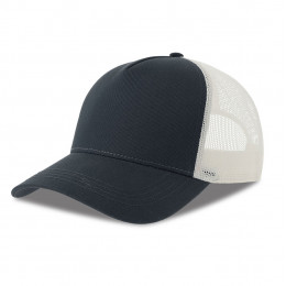 Бейсболка RAPPER COTTON-S, п. заст, 5 клин, тёмно-синий/белый, 100% хлопок/100% полиэстер, 280 г/м2