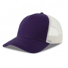 Бейсболка RAPPER COTTON-S, п. заст, 5 клин, фиолетовый/белый, 100% хлопок/100% полиэстер, 280 г/м2