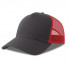 Бейсболка RAPPER COTTON-S, п. заст, 5 клин, тёмно-серый/красн., 100% хлопок/100% полиэстер, 280 г/м2