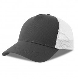 Бейсболка RAPPER COTTON-S, п. заст, 5 клин, тёмно-серый/белый, 100% хлопок/100% полиэстер, 280 г/м2