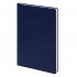 Бизнес-блокнот FUNKY, 130*210 мм, темно-синий, голубой форзац, мягкая обложка, в линейку