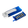 Фонарик и отвертки; синий с серебристым; 9,8х3,2х1,8 см; тампопечать