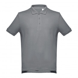 Рубашка-поло мужская ADAM, темно-серый, S, 100% хлопок, плотность 195 г/м2