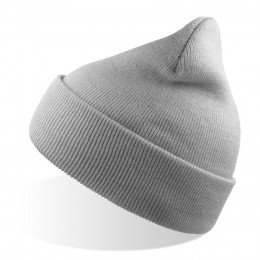 Шапка вязаная  двойная Wind-S, светло-серый, 100% переработанный полиэстер