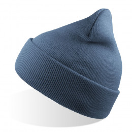 Шапка вязаная  двойная Wind-S, серо-голубой, 100% переработанный полиэстер