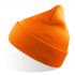 Шапка вязаная двойная Wind-S, оранжевый неон, 100% переработанный полиэстер Шапка вязаная двойная Wind-S, оранжевый неон, 100% переработанный полиэстер