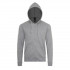 Толстовка мужская на молнии с капюшоном STONE, серый меланж, XL, 50% хлопок, 50% полиэстер, 260 г/м