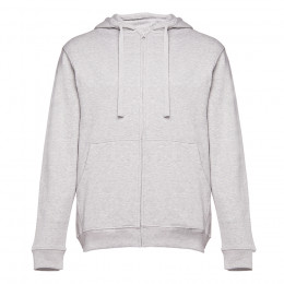 Толстовка мужская с капюшоном на молнии AMSTERDAM, серый меланж, S, 50% хлопок, 50% п/э, 320 г/м2