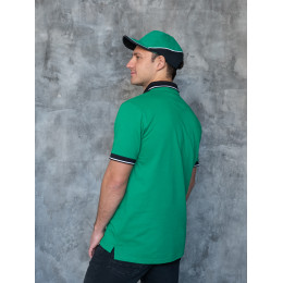 Рубашка поло мужская STAN с контрастными деталями хлопок/полиэстер 185, 04С