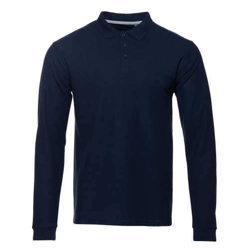 Рубашка поло мужская STAN длинный рукав хлопок/полиэстер 185, 04S