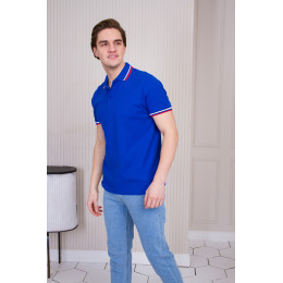 Рубашка поло мужская STAN триколор хлопок/полиэстер 185, 04RUS