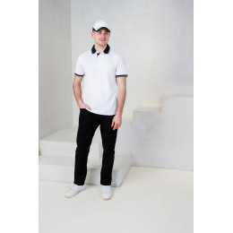 Рубашка поло мужская STAN с контрастными деталями хлопок/полиэстер 185, 04С