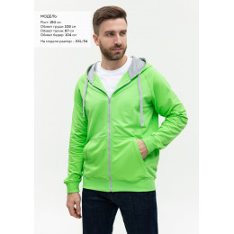 Толстовка мужская STAN с капюшоном на молнии футер без начёса 260, 61