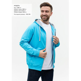 Толстовка мужская STAN с капюшоном на молнии футер без начёса 260, 61