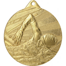 Медаль Плавание ME003/G (50) G-2мм
