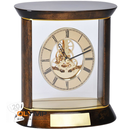 Часы наградные "ПРЕМИУМ" с шильдом                                                                                     коричневый   