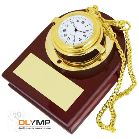 Часы карманные с подставкой                                                                                         золотистый, коричневый   