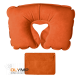 Подушка надувная дорожная в футляре оранжевый 