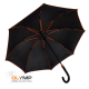 Зонт-трость "Back to black" черный, оранжевый 
