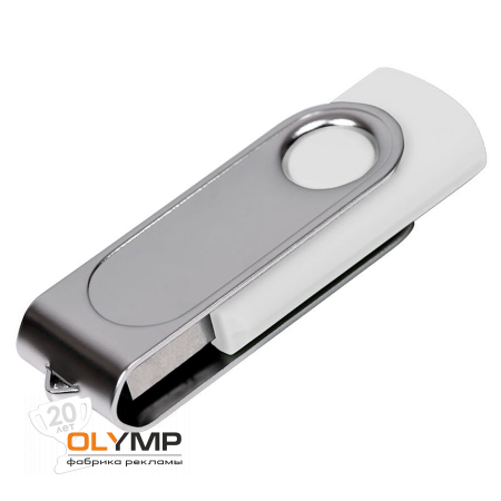 USB flash-карта "Dropex"                                                                                      белый, серебристый   