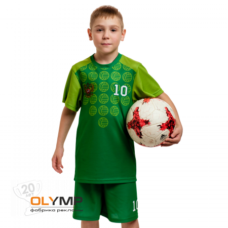 Форма футбольная детская с коротким рукавом и О-вырезом