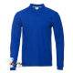 Рубашка поло мужская STAN длинный рукав хлопок/полиэстер 185, 04S синий 