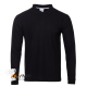 Рубашка поло мужская STAN длинный рукав хлопок/полиэстер 185, 04S чёрный 