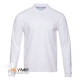 Рубашка поло мужская STAN длинный рукав хлопок/полиэстер 185, 04S белый 