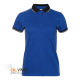 Рубашка поло женская STAN с контрастными деталями хлопок/полиэстер 185, 04CW синий 