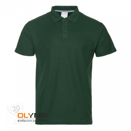 Рубашка поло мужская STAN хлопок/полиэстер 185, 04                                                                                         тёмно-зелёный   