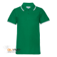 Рубашка поло детская STAN с окантовкой хлопок/полиэстер 185, 04TJ зелёный 