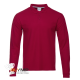 Рубашка поло мужская STAN длинный рукав хлопок/полиэстер 185, 04S бордовый 