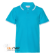 Рубашка поло детская STAN с окантовкой хлопок/полиэстер 185, 04TJ бирюзовый 