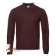 Рубашка поло мужская STAN длинный рукав хлопок/полиэстер 185, 04S тёмно-шоколадный 