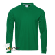 Рубашка поло мужская STAN длинный рукав хлопок/полиэстер 185, 04S зелёный 